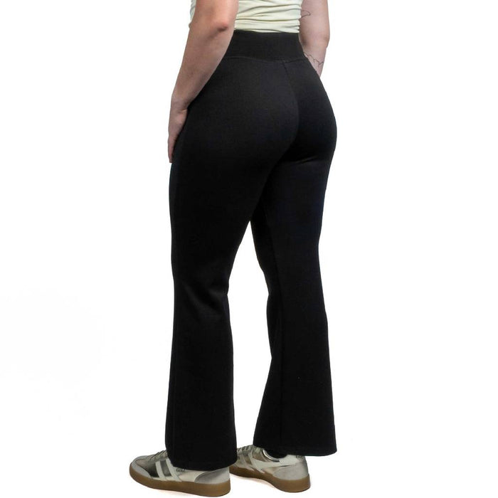 Black Florine Knit Flare Pant