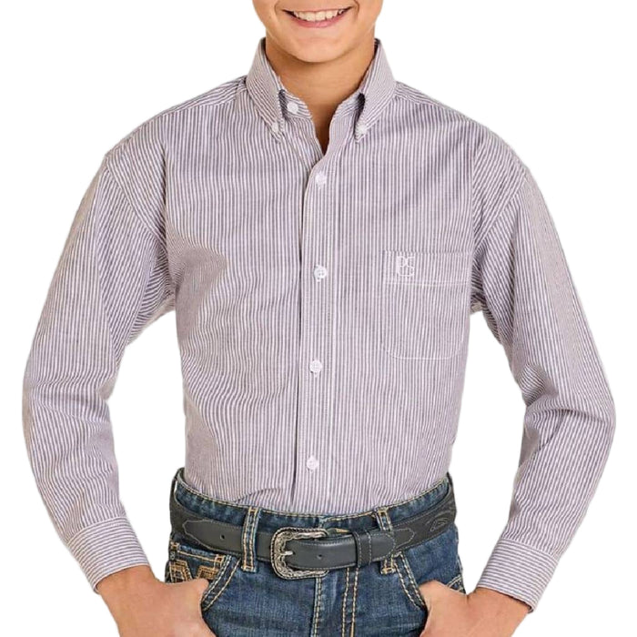 Panhandle Slim Boy's Stripe Button Down Shirt