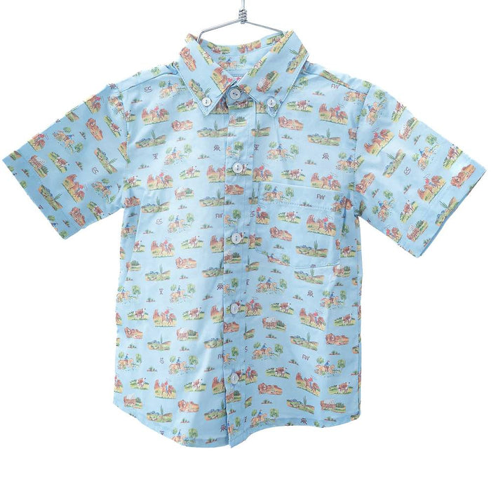 Ruth & Ralph Cowboy Toile Conrad Button Up Shirt - FINAL SALE - Size 6*