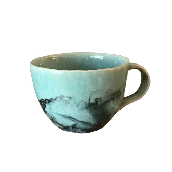 10oz Green Stoneware Mug HOME & GIFTS - Tabletop + Kitchen - Drinkware + Glassware Creative Co-Op