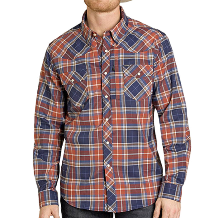 Rock & Roll Denim Men's Western Tek Plaid Snap Shirt MEN - Clothing - Shirts - Long Sleeve Panhandle