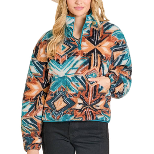 Rock & Roll Denim Women's Aztec Sherpa 1/4 Zip Pullover WOMEN - Clothing - Pullovers & Hoodies Panhandle
