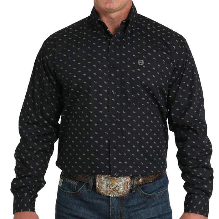 Cinch Men's Moose Print Button Down Shirt