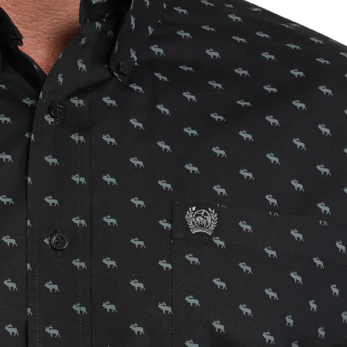 Cinch Men's Moose Print Button Down Shirt