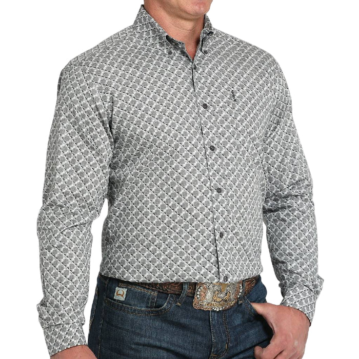 Cinch Men's Modern Fit Geo Print Button Down Shirt