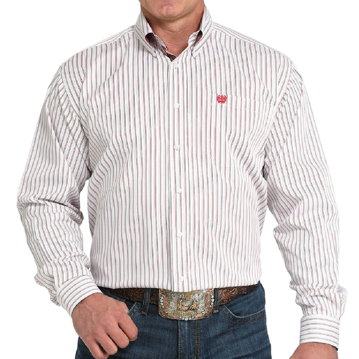 Cinch Men's Stripe Print Button Down Shirt
