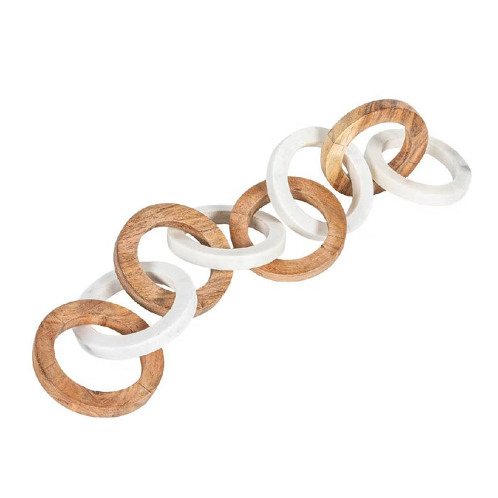 Acacia Wood/Marble Chain Link