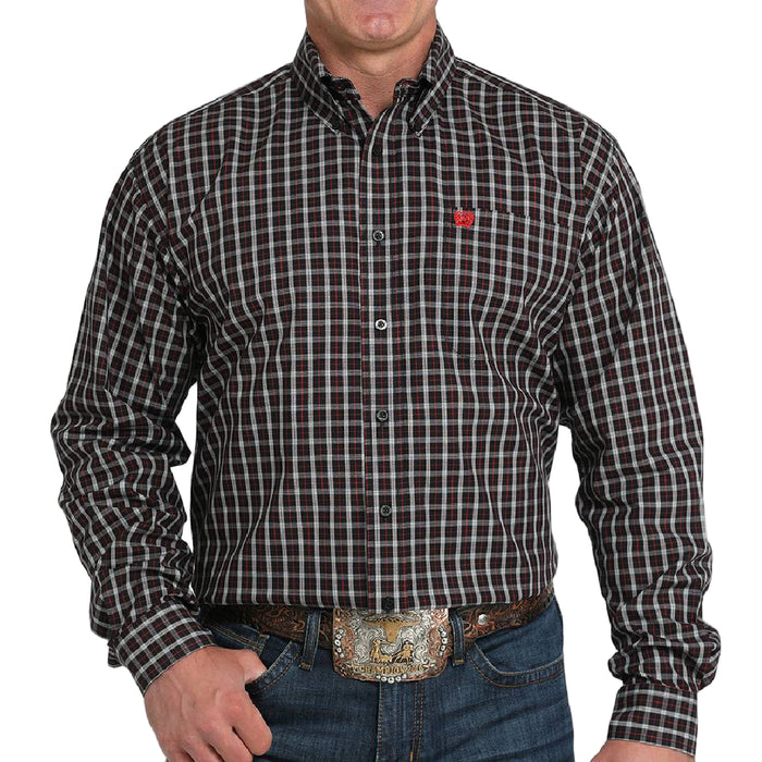 Cinch Men's Plaid Print Button Down Shirt