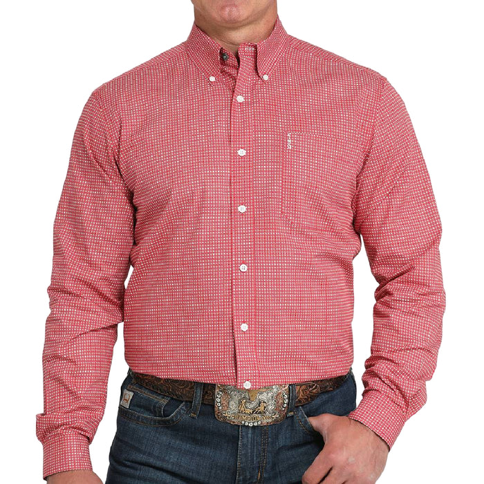 Cinch Men's Modern Fit Geo Print Button Down Shirt