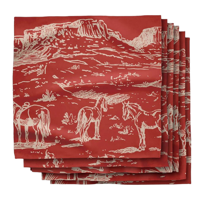 Western Scene Dinner Napkins
