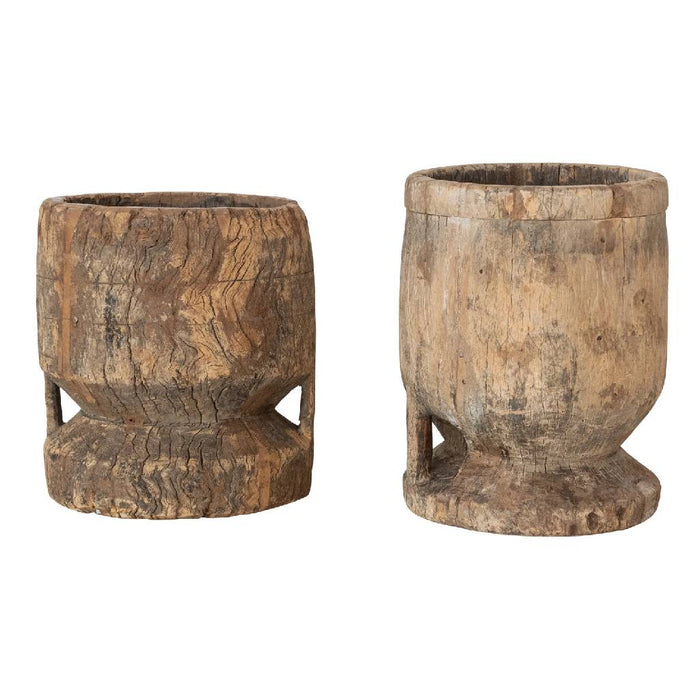 Found Antique Mortar Bowl Natural