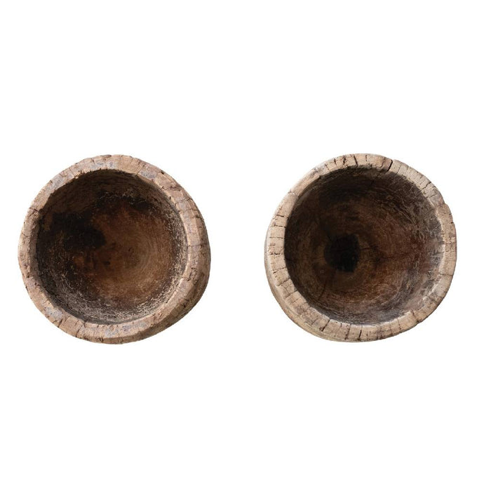 Found Antique Mortar Bowl Natural