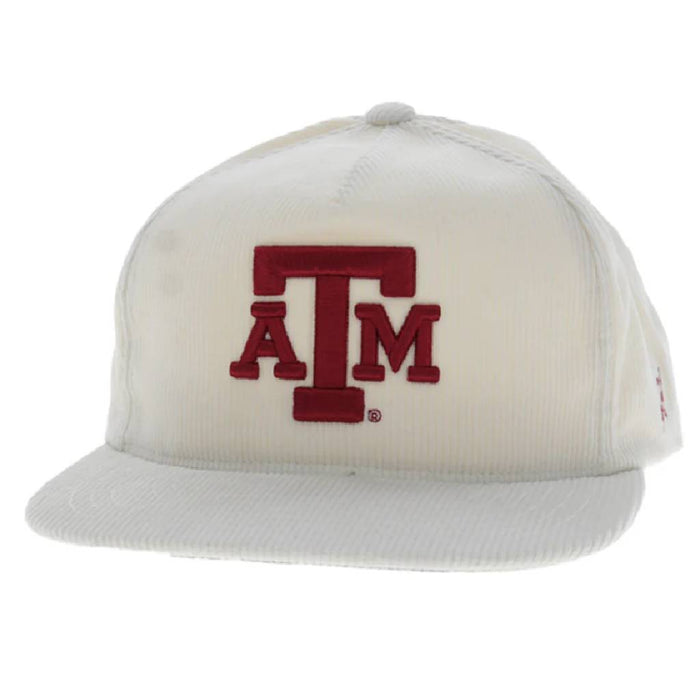 Hooey Texas A&M Cream Corduroy Trucker Cap