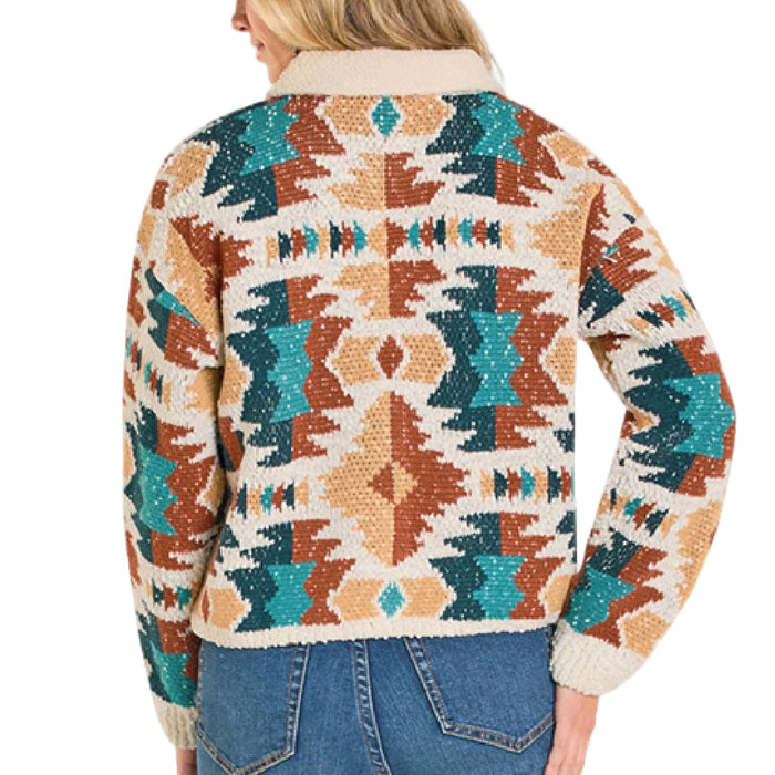 Rock & Roll Denim Women's Sherpa Sweater Cardigan