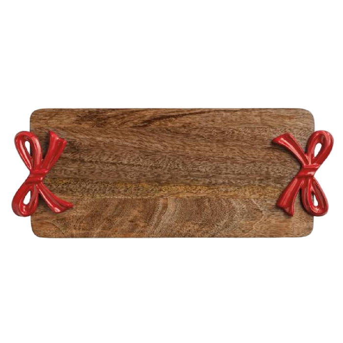 Mud Pie Red Bow Handle Wood Board