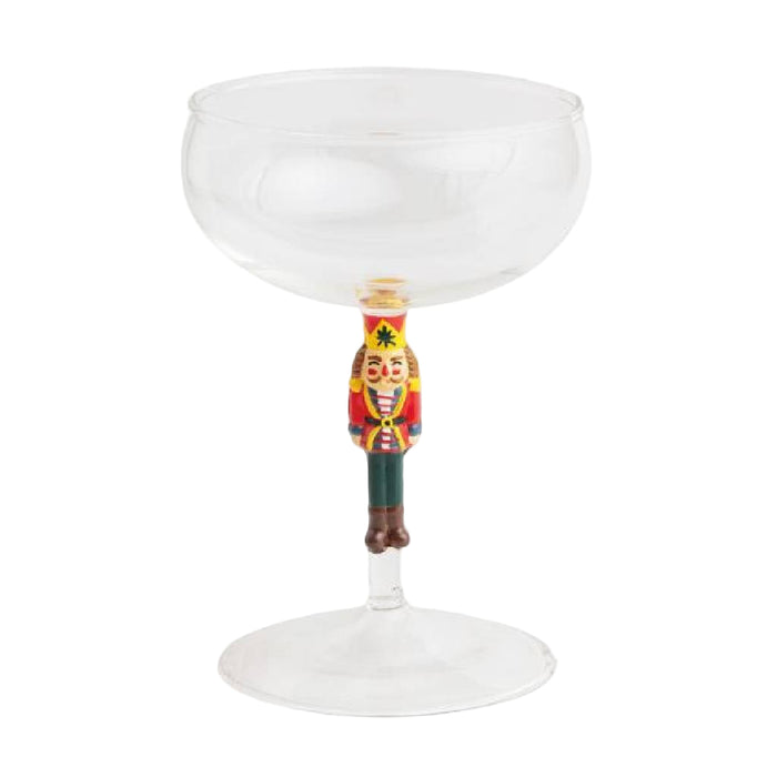Mud Pie Nutcracker Coupe Glass