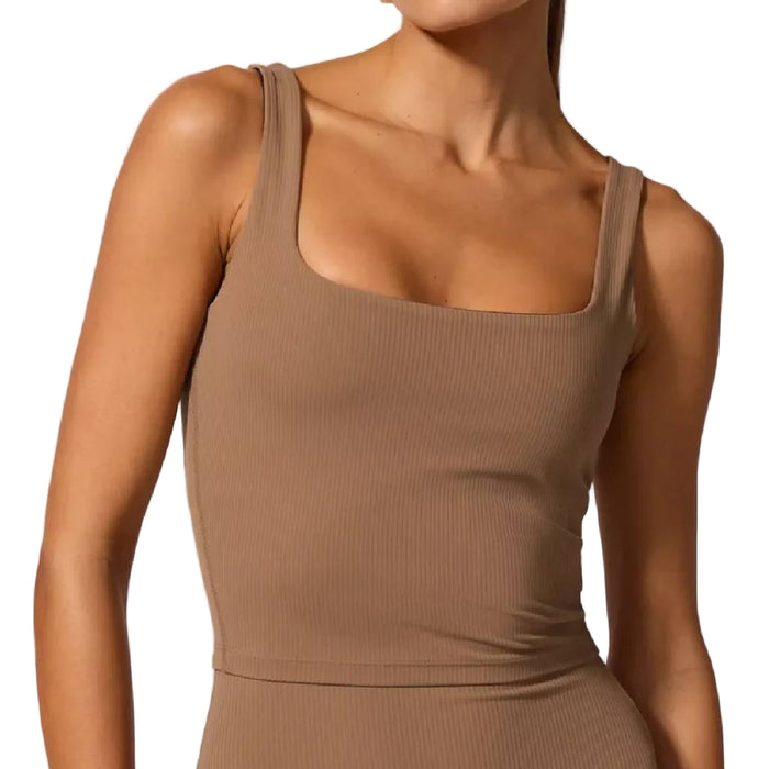 MPG Caribou Ribbed Crop Tank Top