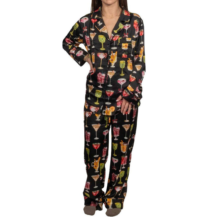 Show Me Your Mumu Silky Holiday Cocktails PJ Set