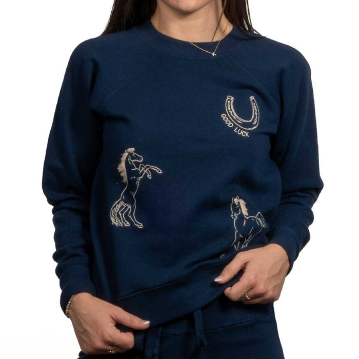 Embroidered Horses Favorite Sweatshirt