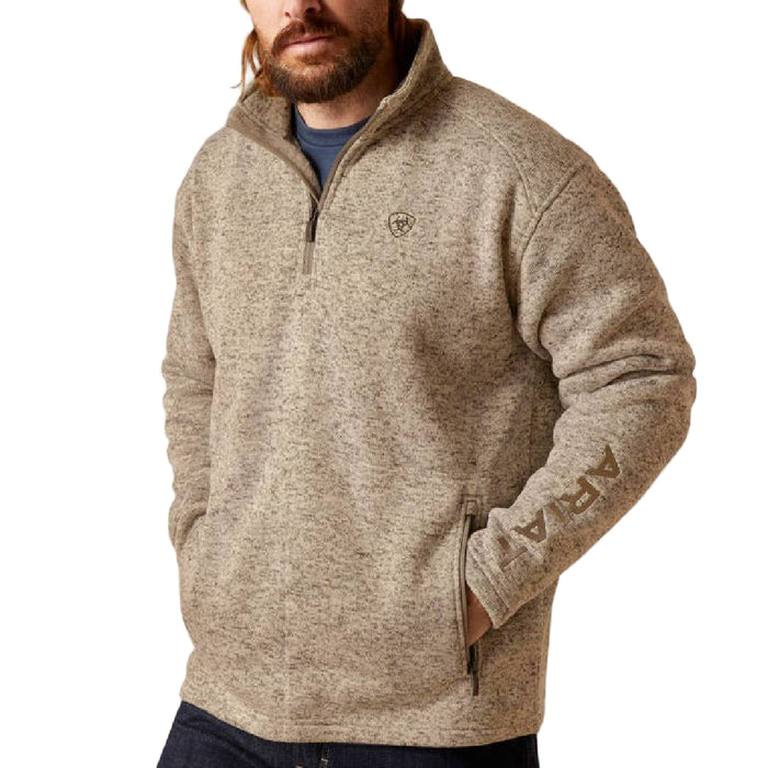 Ariat Men's 1/4 Zip Caldwell Logo Sweater
