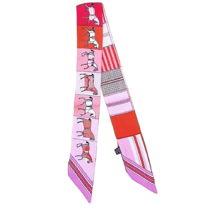 Pink Striped Horse Twilly