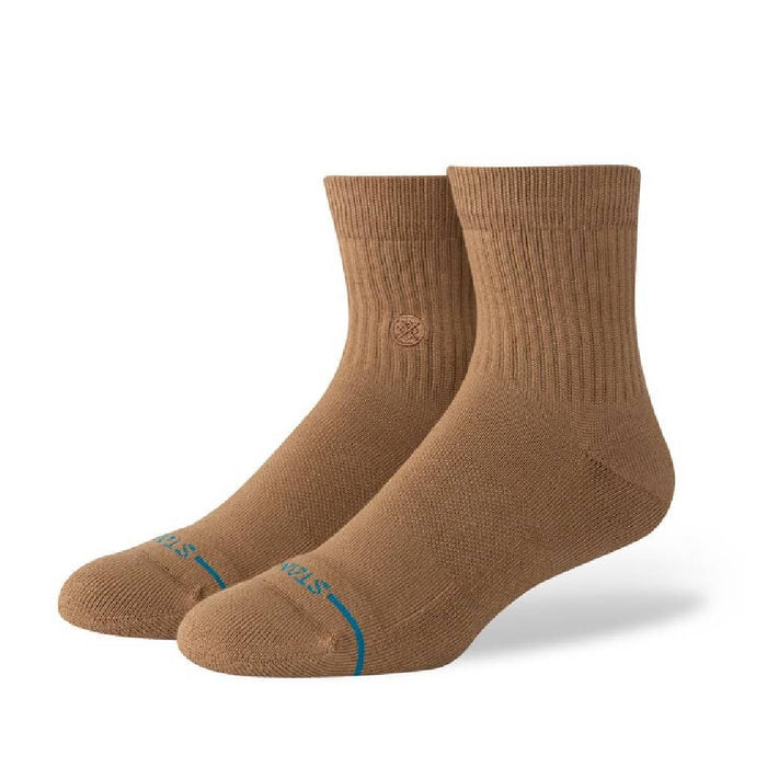 Stance Men's Brown Icon Quarter Crew Socks