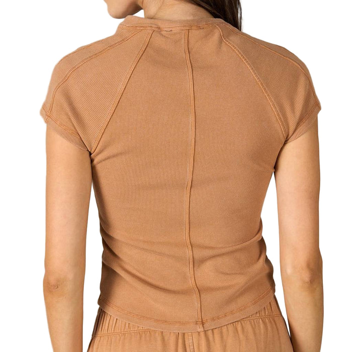 Camel Snap Down Raglan Tee