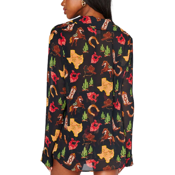 Show Me Your Mumu Smith Texas Hold Em Button Down Top