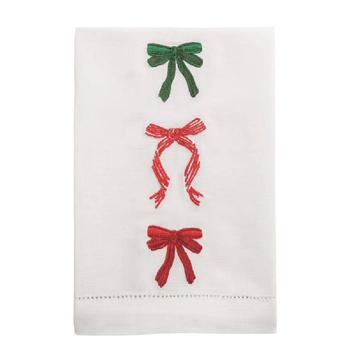 Mud Pie Three Bows Embroidered Towel