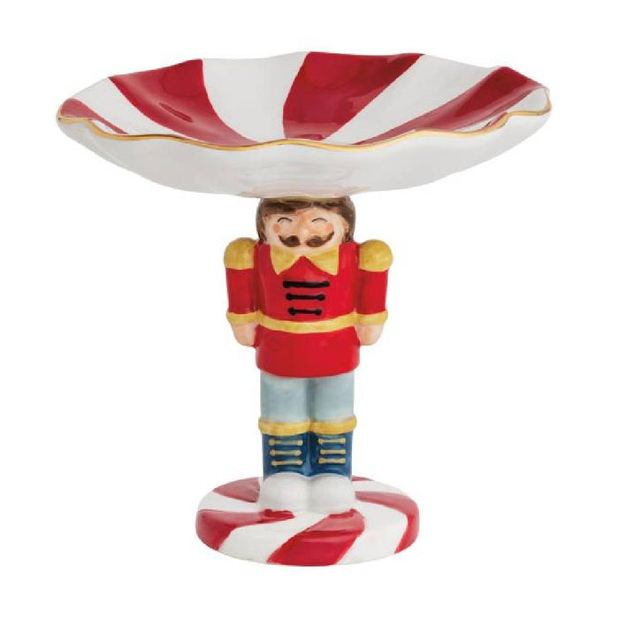 Mud Pie Nutcracker Pedestal Candy Dish