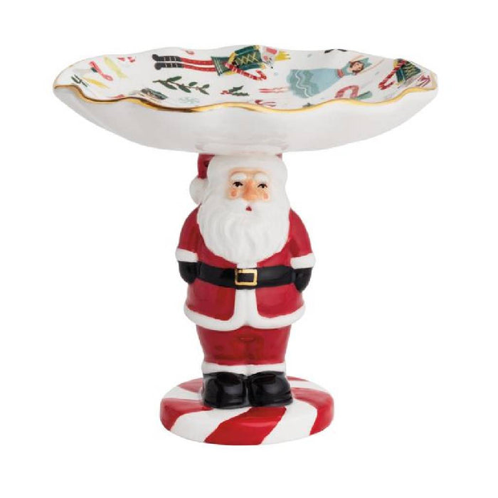 Mud Pie Santa Pedestal Candy Dish