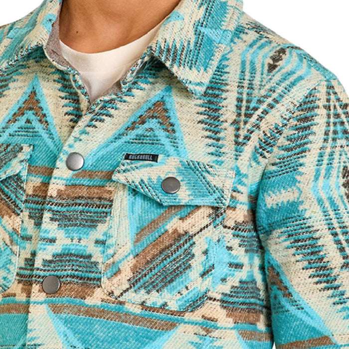 Rock & Roll Denim Boy's Aztec Jacquard Shacket