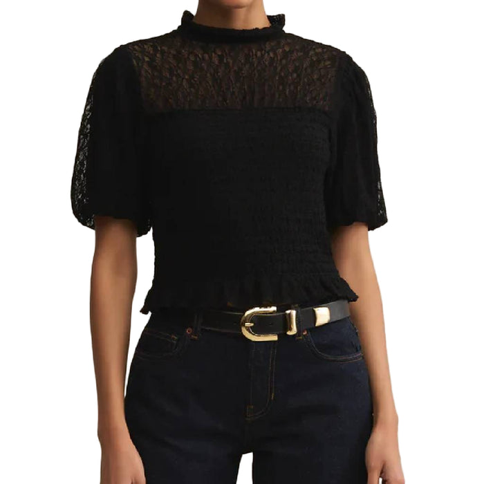 Z Supply Glimpse Black Lace Top