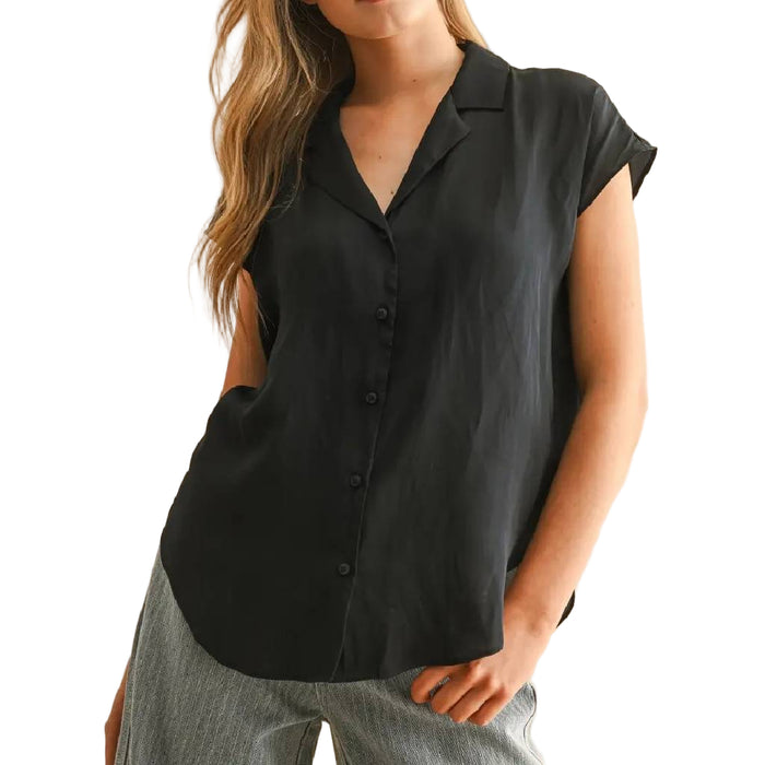 Cap Sleeve Deep Ocean Blue Top