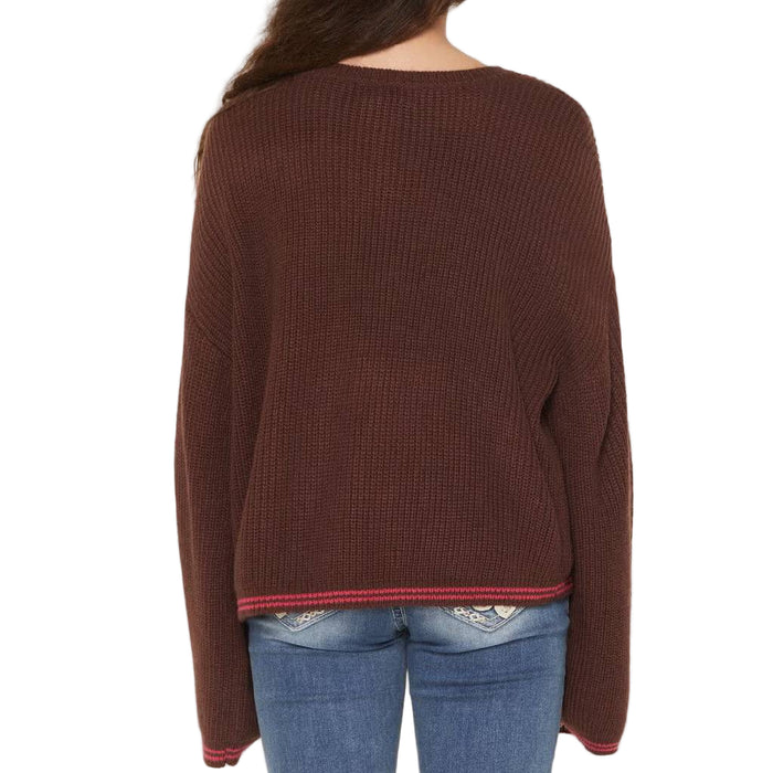 Rock & Roll Denim Girl's Howdy Chocolate Sweater