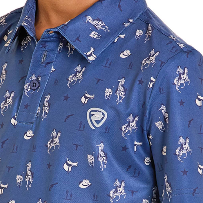 Rock & Roll Denim Boy's Conversational Printed Polo Shirt