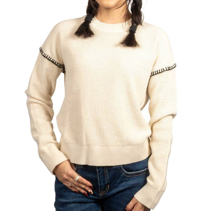 Flag & Anthem Women's Sutton Whip Stitch Crew Neck Top