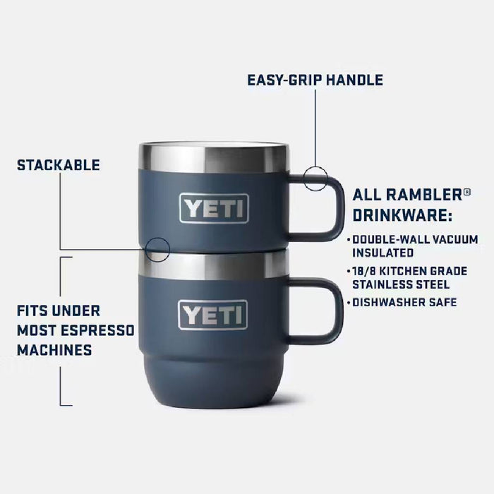 Yeti Rambler 6oz Stackable Mugs - Navy