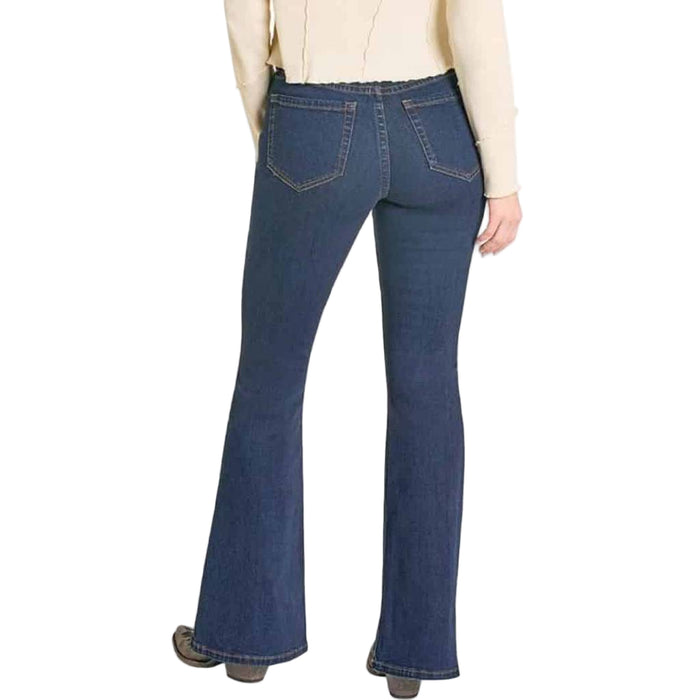 Rock & Roll Denim Women's Pin Tuck Flare Jean