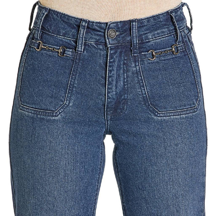 Rock & Roll Denim Women's Clasp Relaxed Flare Jean