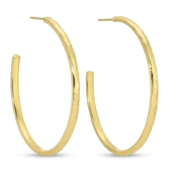 Textured Gold Large Hoops