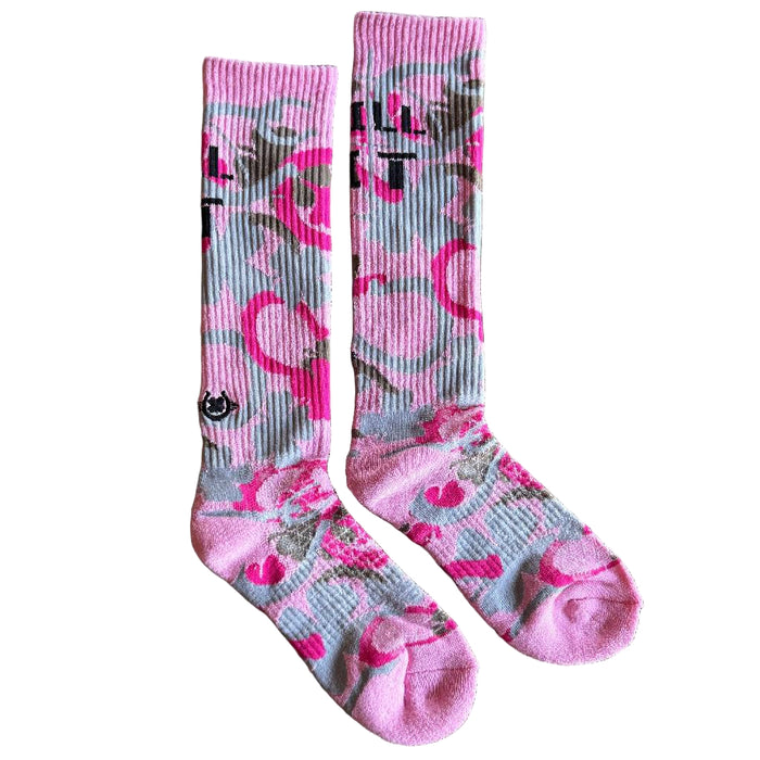 Lucky Chucks Camo Kill It Pink Performance Socks