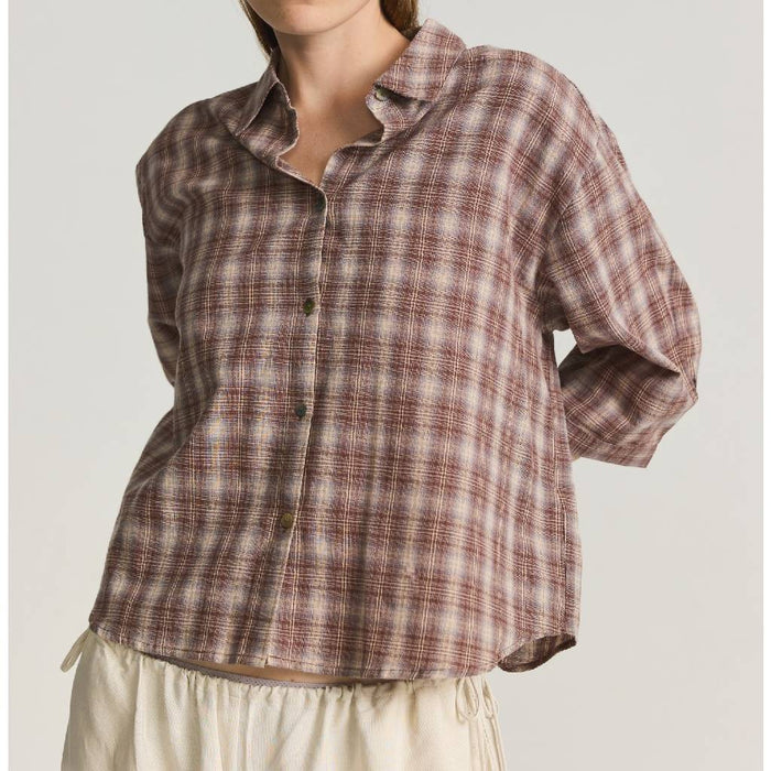 Clara Long Sleeve Brown Multi Color Top