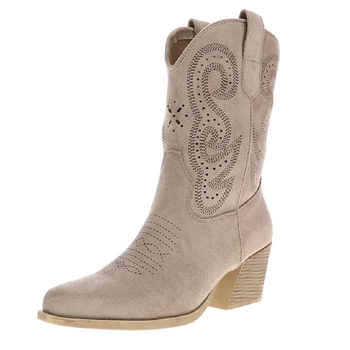 Roper Women's Miranda Round Toe Embroidered Cowboy Bootie