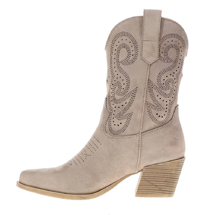 Roper Women's Miranda Round Toe Embroidered Cowboy Bootie