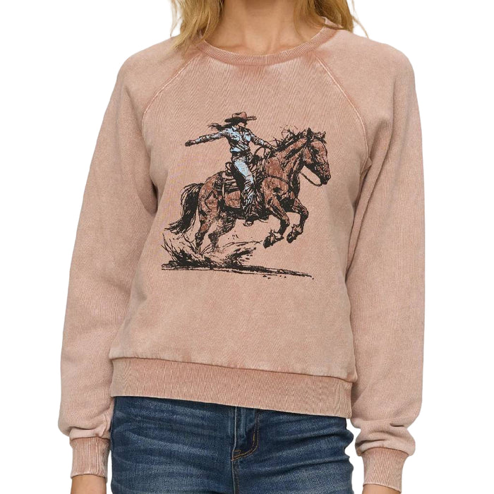 Flag & Anthem Women's Cowgirl Graphic Crew Sweatshirt