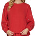 Pearl Knit Long Sleeve Red Top WOMEN - Clothing - Tops - Long Sleeved SHE AND SKY