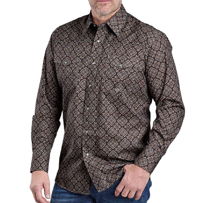 Roper Men's Long Sleeve Snap Western Bronze Medallion