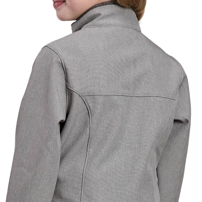 Roper Girl's High Tech Fleece Jacket Cream Grey Stripe