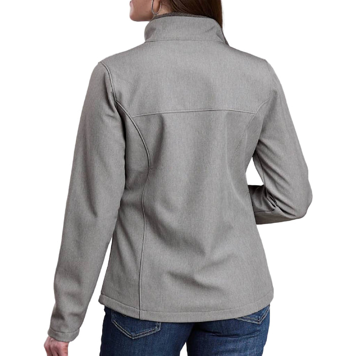 Roper Women's Soft Shell Fleece Cream Grey Stripe Jacket